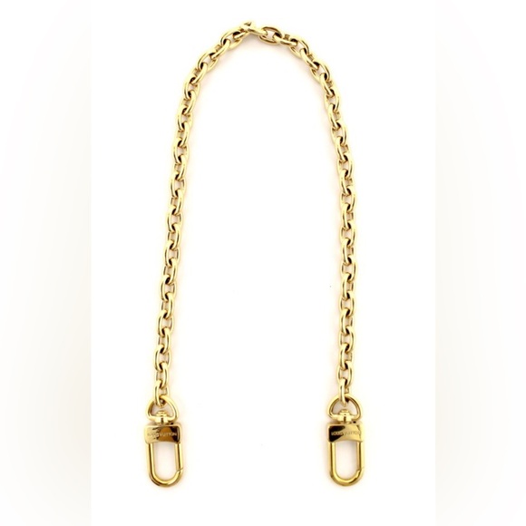 👑✅PRICE FIRM✅ Stylish Gold tone short shoulder faux metal chain strap. NWOT - Picture 6 of 11